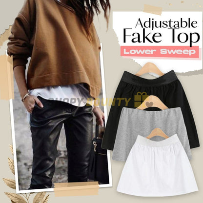 Fashion Hack Adjustable Layering Fake Top Lower Sweep