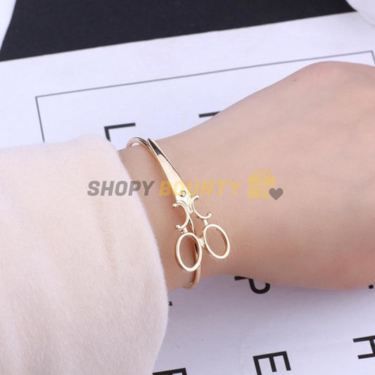 Lux Shears Bangle Fp Gold