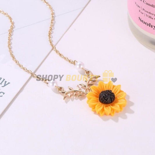 Pearl Sunflower Pendant